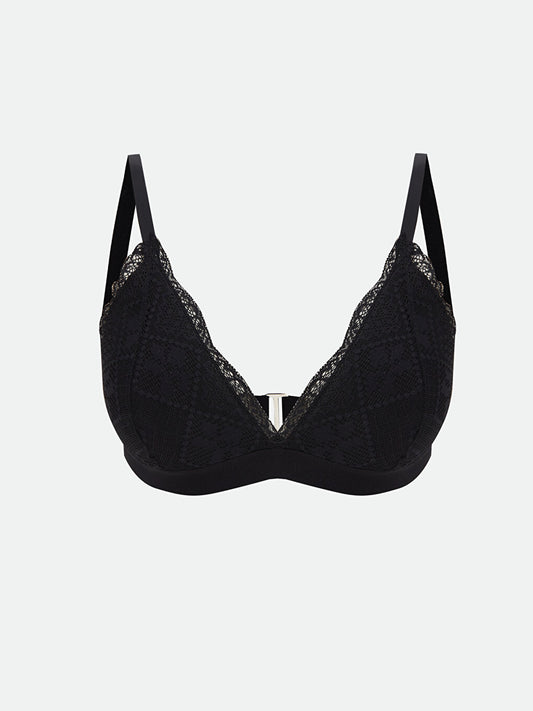 Underwire Unpadded Lace Balconette Bra