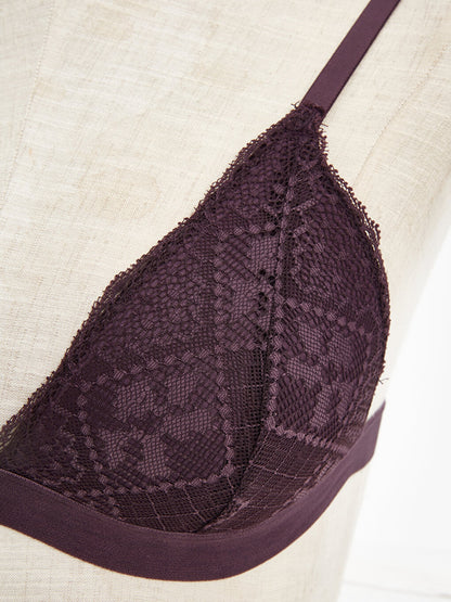 Underwire Unpadded Lace Balconette Bra