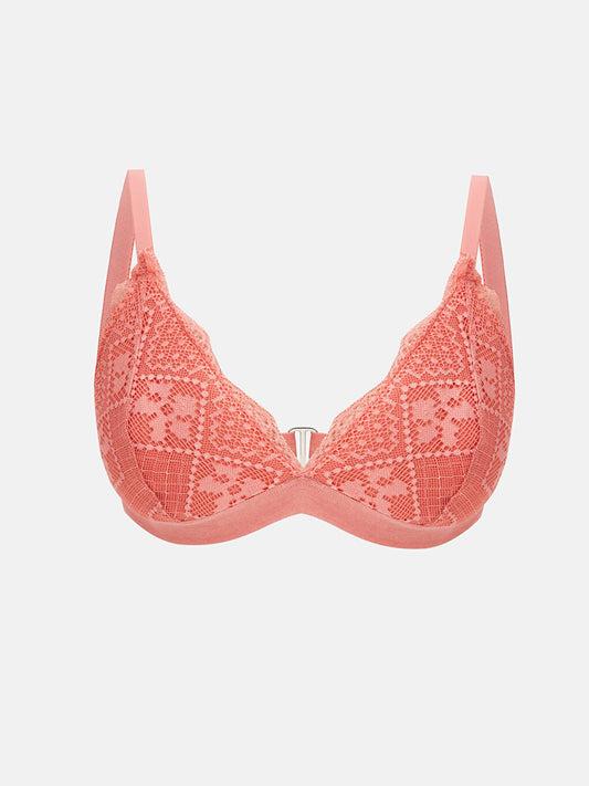 Underwire Unpadded Lace Balconette Bra