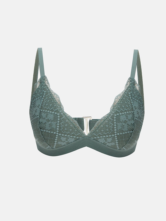 Underwire Unpadded Lace Balconette Bra