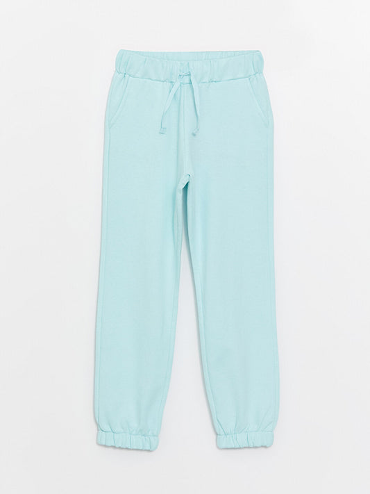 Basic Girl's Jogger Sweatpants with Elastic Waist