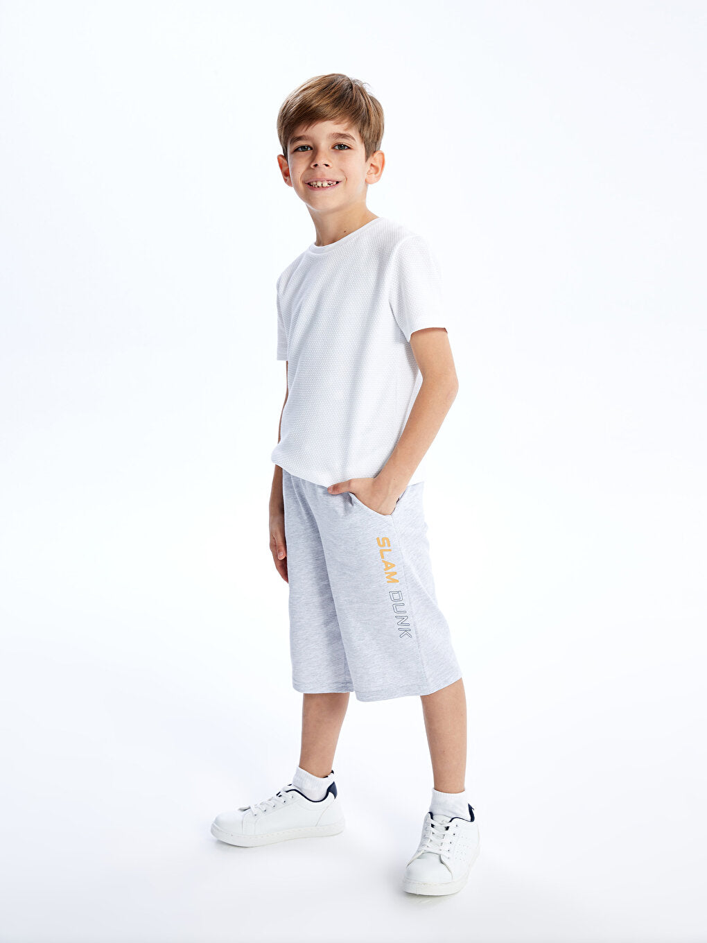 Printed Boys' Shorts with Elastic Waist