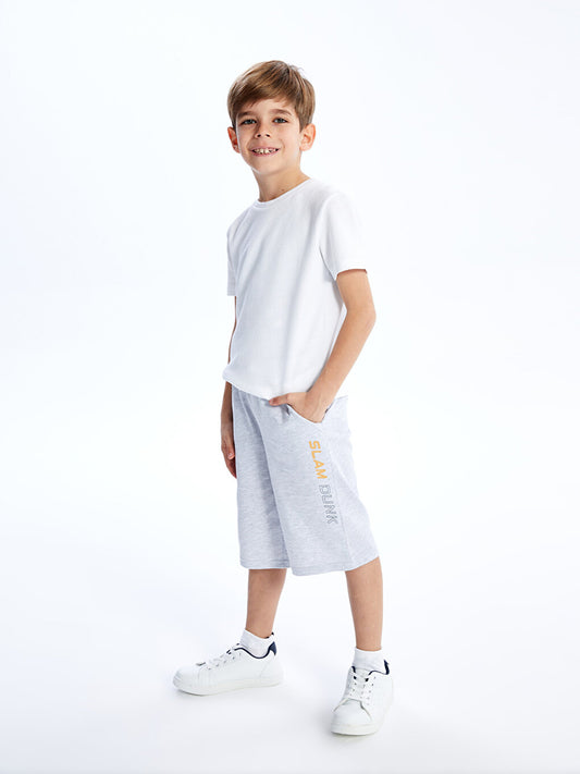 Printed Boys' Shorts with Elastic Waist