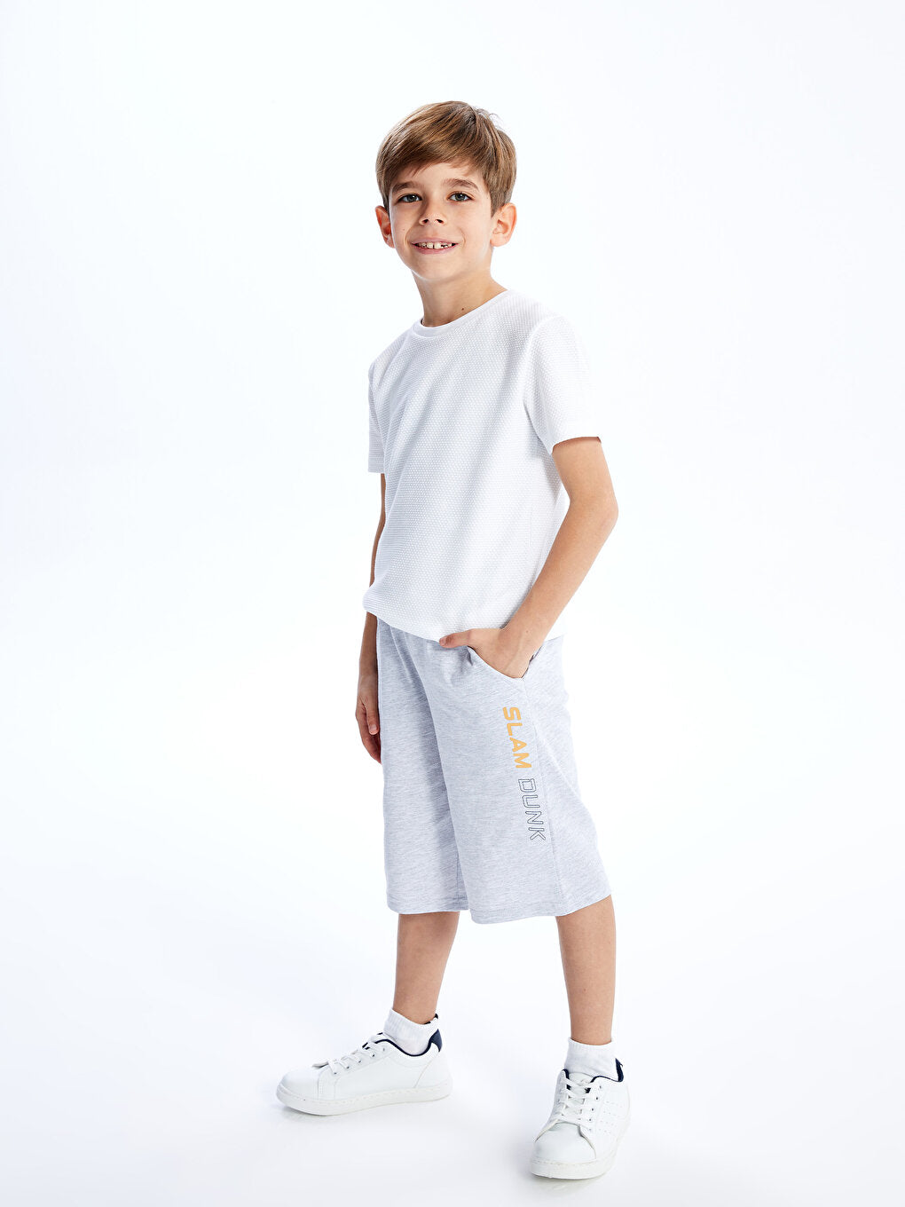 Printed Boys' Shorts with Elastic Waist