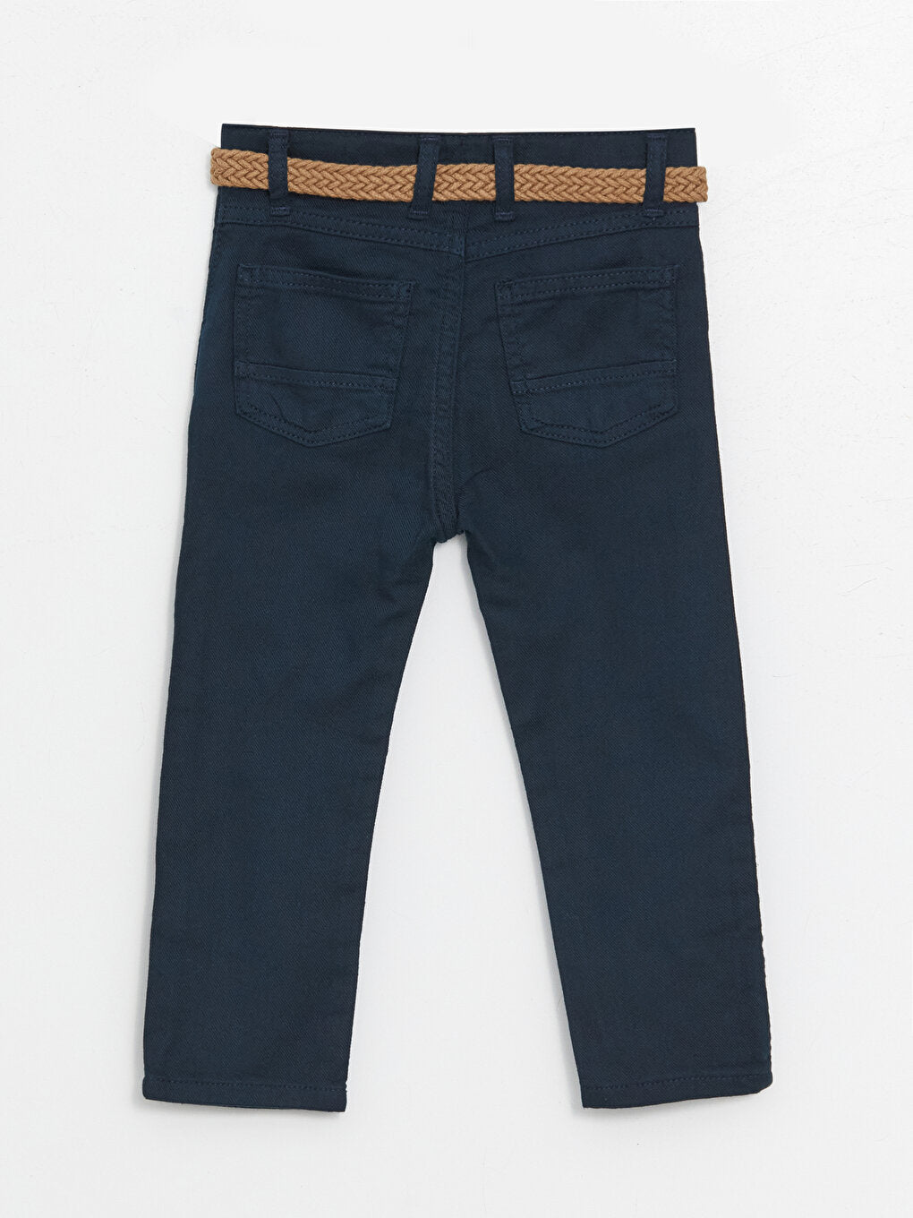 Basic Baby Boy Belted Trousers