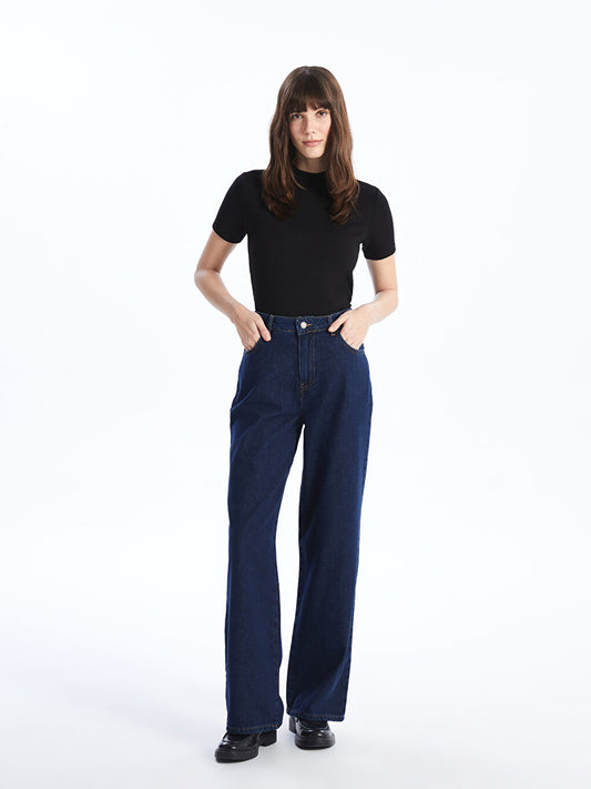 Wideleg Women's Jean Trousers