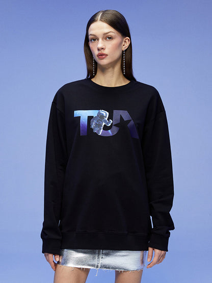 Crew Neck TUA Printed Long Sleeve Unisex Sweatshirt