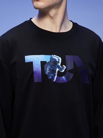 Crew Neck TUA Printed Long Sleeve Unisex Sweatshirt