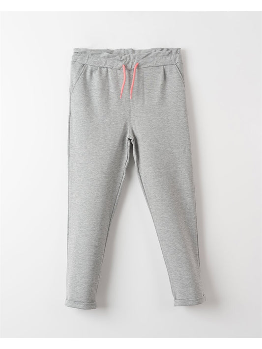 Basic Girls' Sweatpants with Elastic Waist