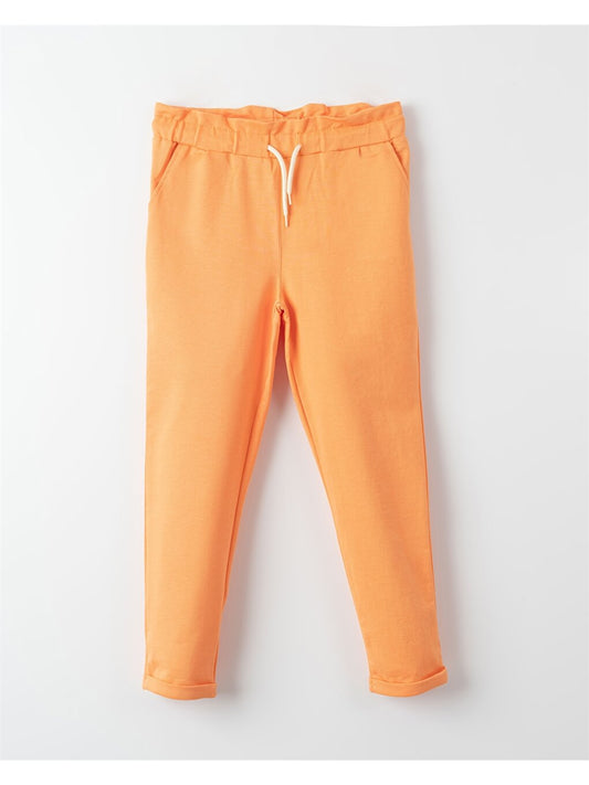 Basic Girls' Sweatpants with Elastic Waist