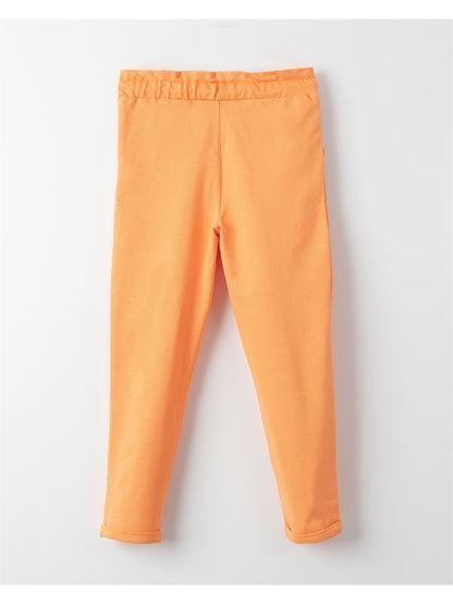 Basic Girls' Sweatpants with Elastic Waist