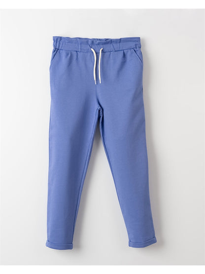 Basic Girls' Sweatpants with Elastic Waist