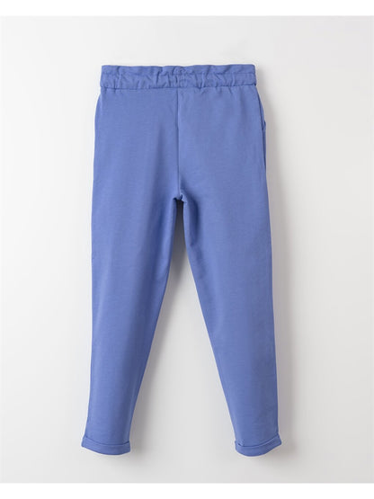 Basic Girls' Sweatpants with Elastic Waist