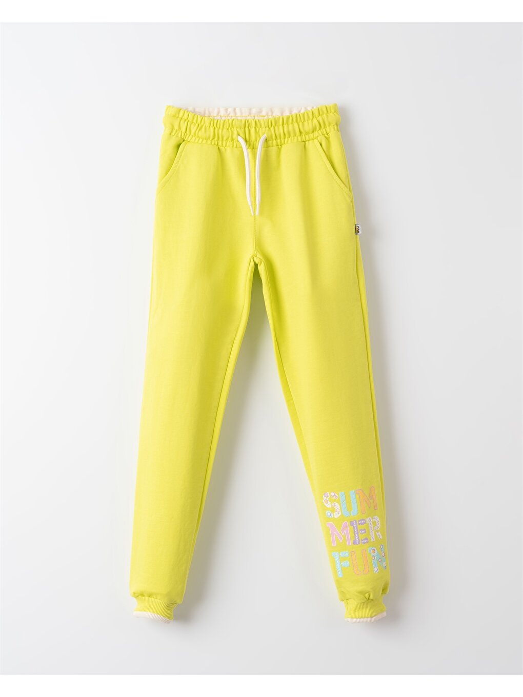 Printed Girls' Jogger Sweatpants with Elastic Waist