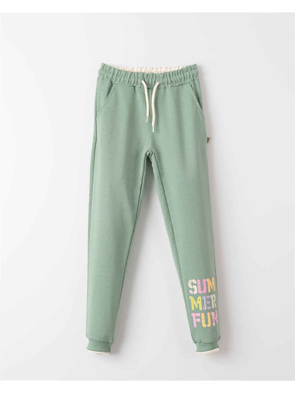 Printed Girls' Jogger Sweatpants with Elastic Waist