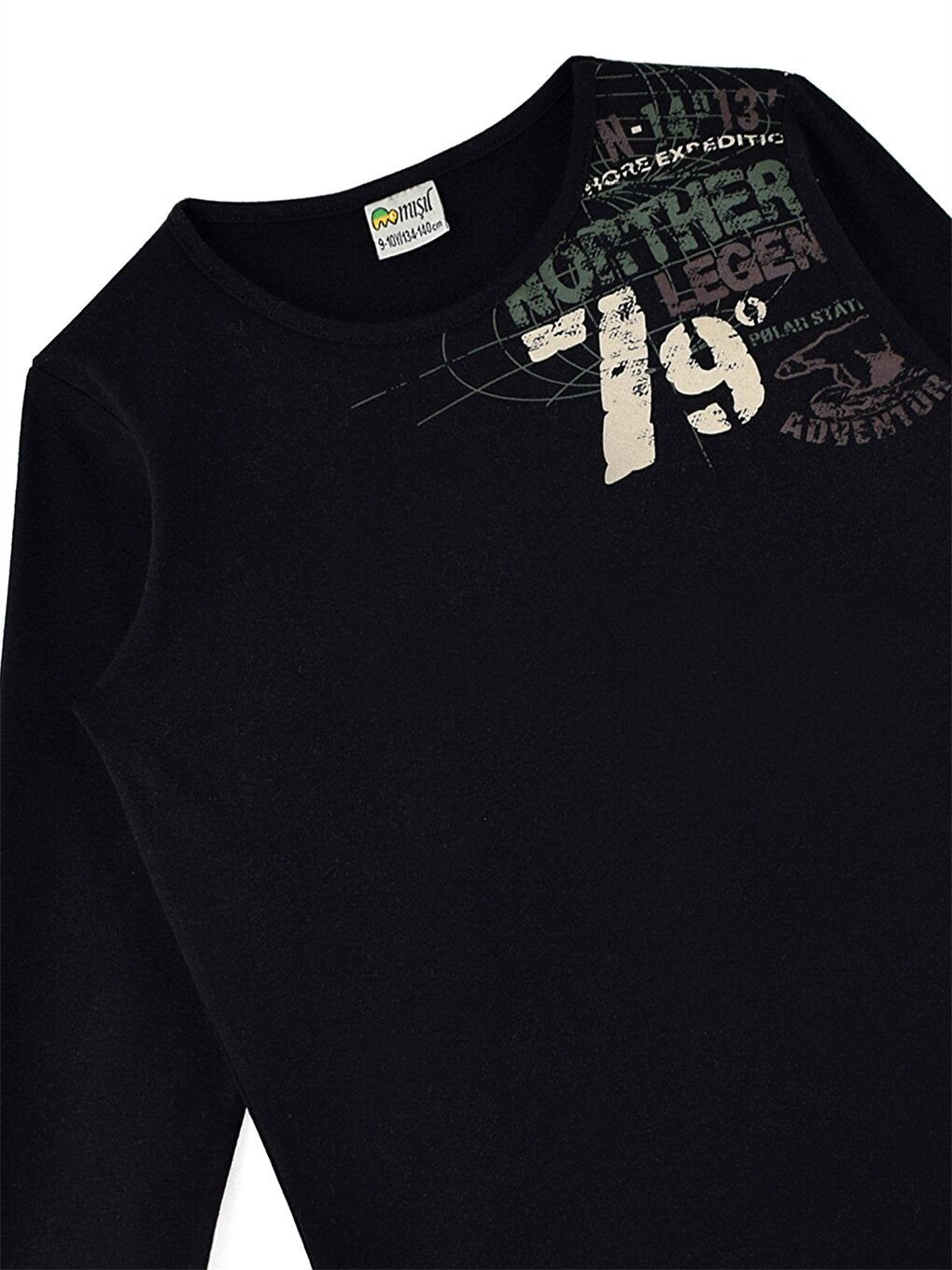 Crew Neck Printed Long Sleeve Boys' T-Shirt