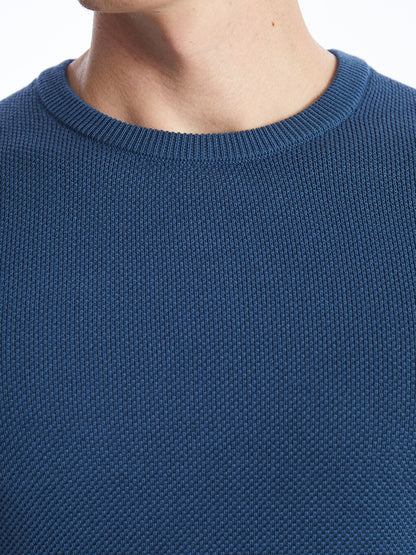 Crew Neck Long Sleeve Men's Knitwear Sweater